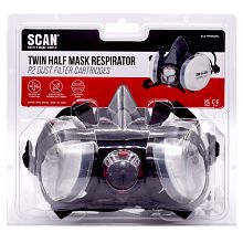 Scan Twin half mask respirator + 2 P2 cartridges