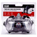 Scan Twin half mask respirator + 2 P2 cartridges