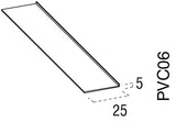 PVC  25mm x 5mm Lipping PVC06