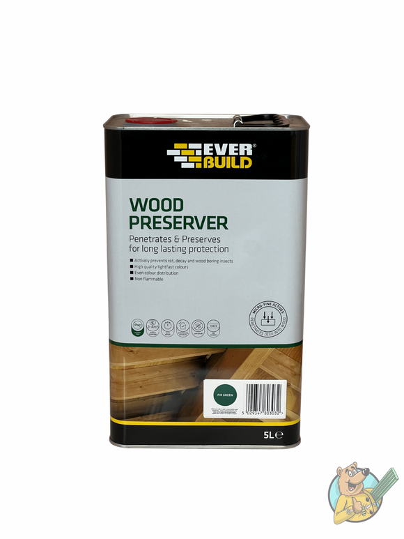 Everbuild Wood Preserver- Fir Green 5L