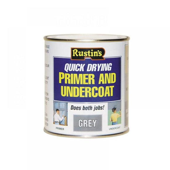 Rustins Quick Dry Primer & Undercoat Grey 500ml