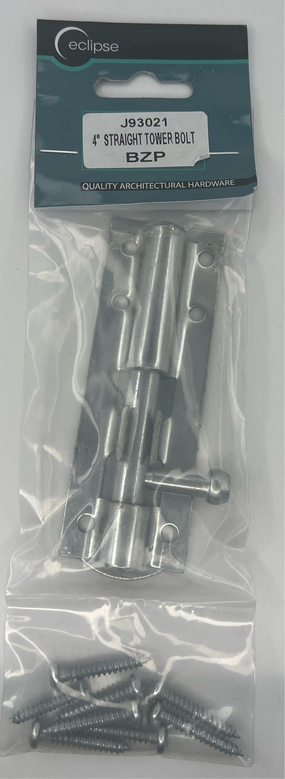 Straight Tower Bolt BZP 102mm J93021