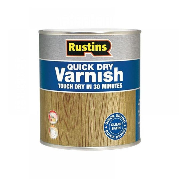 Rustins Quick Dry Varnish Satin Clear 500ml